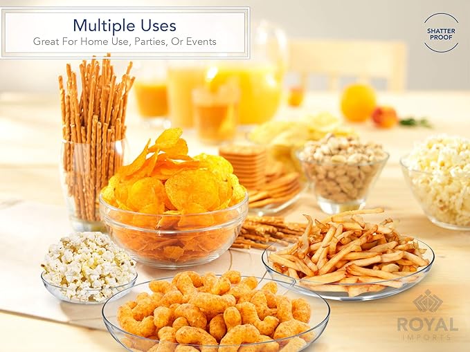 Royal Imports 6" Clear Plastic Saucer Plant Drip Tray, Low Pie Plate, Floral Flower Dish, Wedding, Party, Home and Holiday Decor, 6 Pack