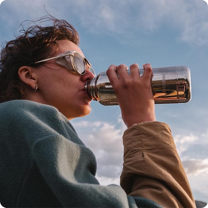 BOBBER 26 oz Stainless Steel Thermos Bottle with Cup Lid – BPA-Free, Dishwasher Safe Vacuum Insulated Metal Water Bottle – Keeps Hot for 36 Hours, Cold for 54 Hours (Glossy)