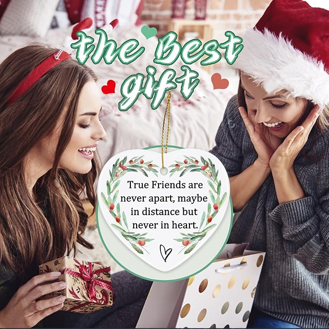 Thinking of You Gifts for Friends, Jocidea Friendship Ornaments Birthday Gifts for Friend Female Friendship Gifts for Women Gifts for Women Frined Bridesmaid Gifts - Friend Xmas Gifts
