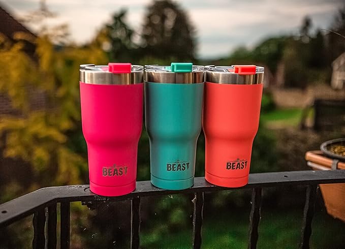 Beast 20 oz Tumbler Stainless Steel Vacuum Insulated Coffee Ice Cup Double Wall Travel Flask (Cupcake Pink)