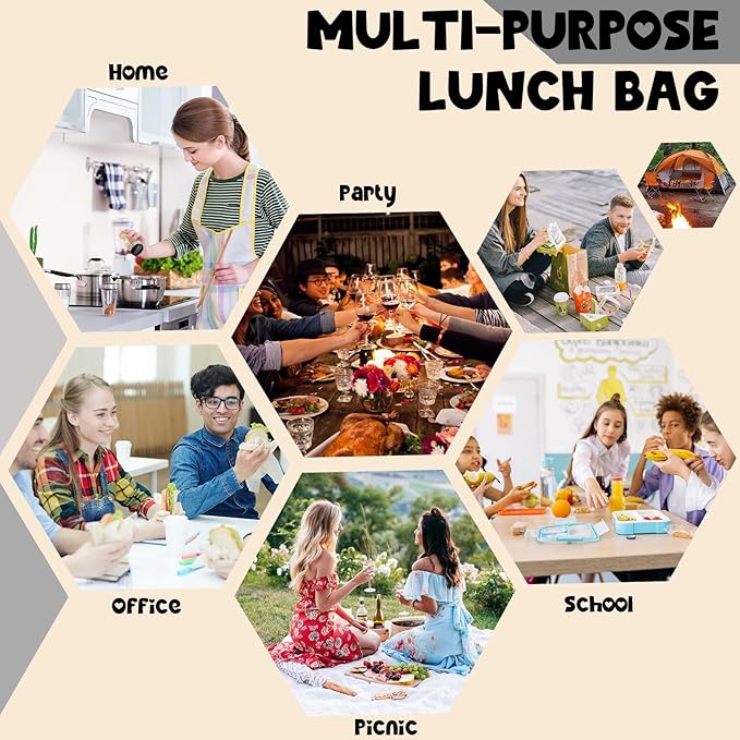 Bluboon Kids Girls Lunch Bag Insulated Lunch Box for school Corduroy Lunch Cooler Organizer School Kids Lunch Tote