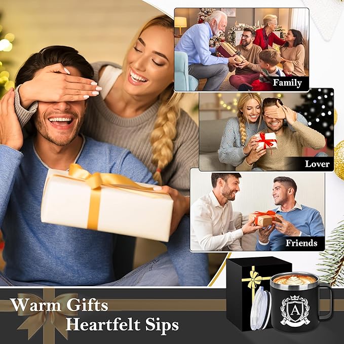 14 Oz Insulated Coffee Mug with Lid Travel Large Cup White Elephant Funny Weird Novelty Useful Unique Men Who Have Everything Adults Christmas Gag Prank Good Hilarious Naughty Dirty Secret Santa Gifts