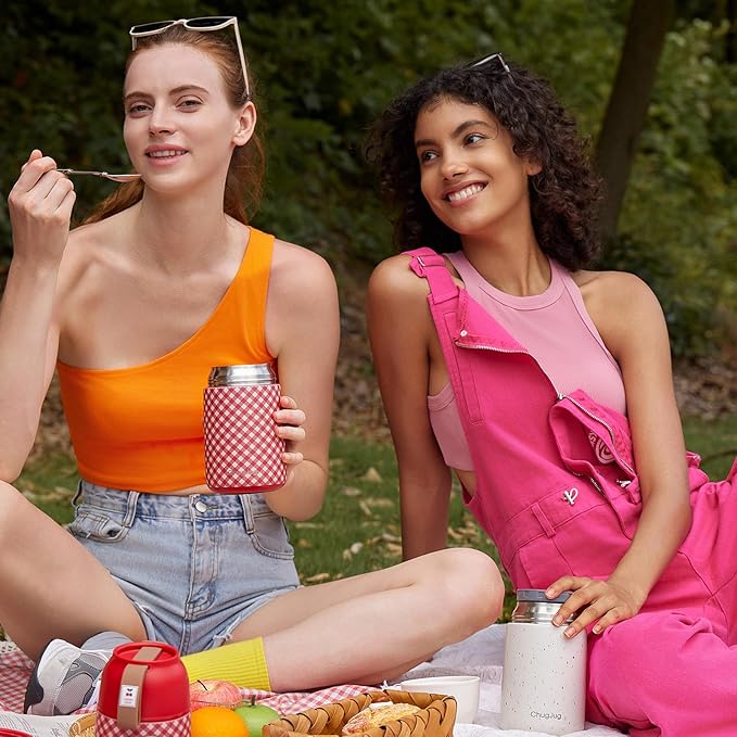 Thermo for Hot Food for Adults Kids | Wide Mouth, 26 oz Insulated Food Jar with Spoon, Leakproof Soup Thermo for School Office Travel, Thermal Steel Lunch Container Easy to Carry (Green)