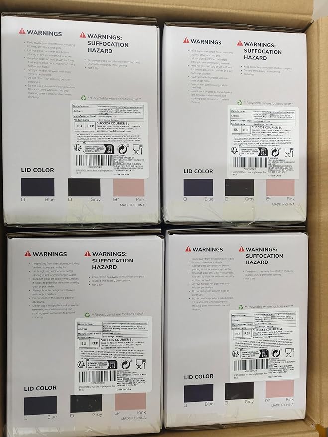 5-Pack Borosilicate Glass Containers with Tempered Lids, 35.2oz/4.4 Cup Airtight Meal Prep Set, Microwave/Freezer Safe (Pink)