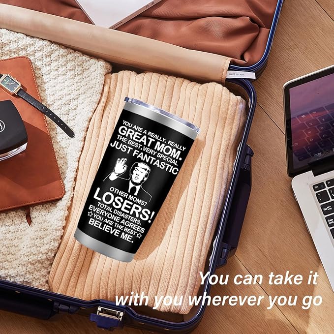 MFGNEH Gifts for Mom from Daughter,Son,Christmas Birthday Gifts for Mom,New Mama Gift,Grandma,Nana,Wife Women,Funny Mothers Day Mama Gift,20oz Black Stainless Steel Tumbler Mug