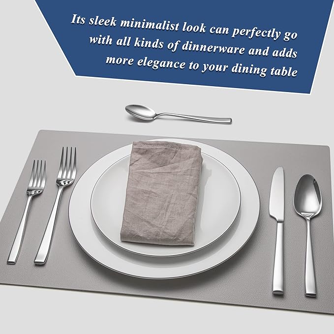 20 Piece Silverware Set for 4, EIUBUIE Premium Stainless Steel Cutlery Set, Mirror Polished Flatware Sets Heavy Duty and Solid, Modern Kitchen Eating Utensils Sets Include Spoons Forks Knives