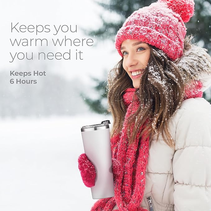 SIPX™ Triple-Insulated Tumblers - 16oz. Premium Modern Tumbler With Lid, insulated Cup Keeps Hot For 6 Hours, Stainless Steel Tumbler Made Of Sustainable Material, Coffee Travel Mug For Home & Office