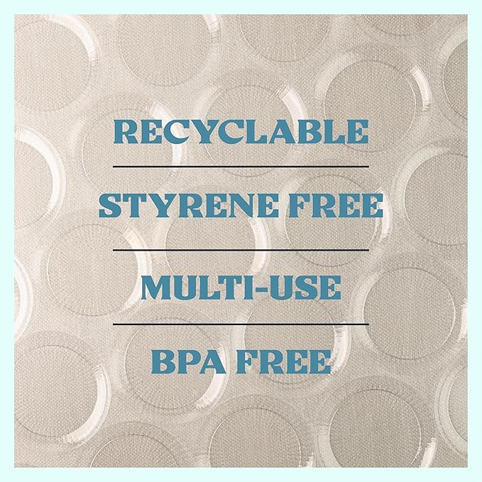 PLASTICPRO 30 Pack Crystal Like Clear Disposable 7 inch Plastic Plates Dinner Dishes Plates for Special Occasions Parties