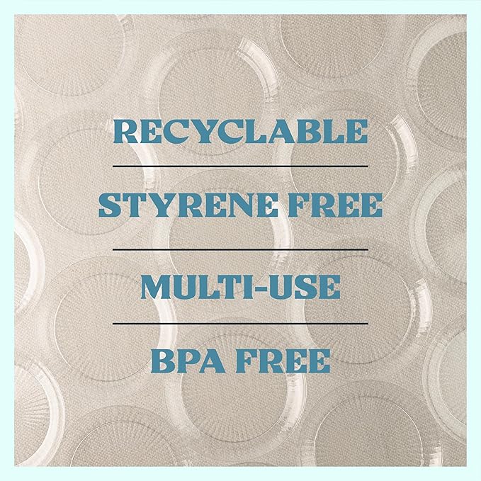 PLASTICPRO 60 Pack Crystal Like Clear Disposable 9 inch Plastic Plates Dinner Dishes Plates for Special Occasions Parties