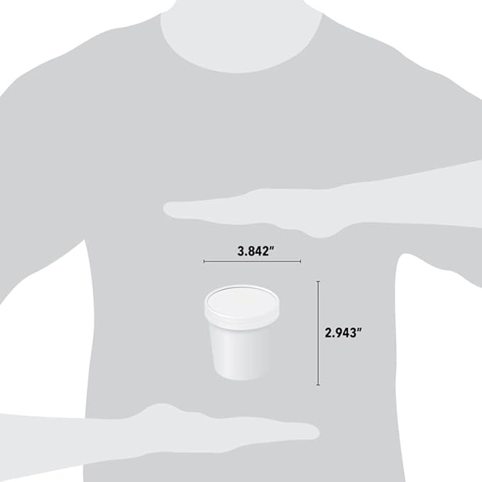 UNIQ 250-Count 16 oz Ice Cream Containers and Lids Cow Print | Paper Takeout Containers For Hot or Cold Foods | Frozen Dessert Supplies