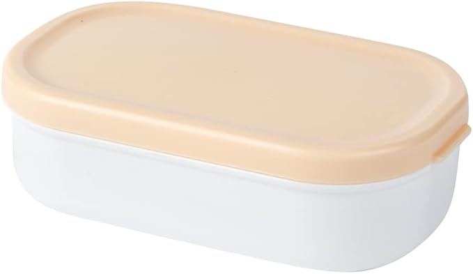 Restaurantware Bento Tek 40.5 Ounces Stackable Lunch Box 1 Reusable Adult Lunch Container - With Utensils Included Sauce Cup Wood Grain & White Plastic Layered Lunch Box Microwavable Dishwashable