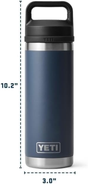 YETI Rambler Bottle Chug, Vaccum Insulated Stainless Steel Bottle with Leakproof Chug Cap, Cherry Blossom, 18 oz (532 ml)