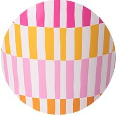 Swig Life 22oz Travel Mug, Insulated Tumbler with Handle and Lid, Travel Coffee Mug, Cup Holder Friendly, Stainless Steel 22 oz Tumbler, Reusable Insulated with Lid (Sherbet Stripe)