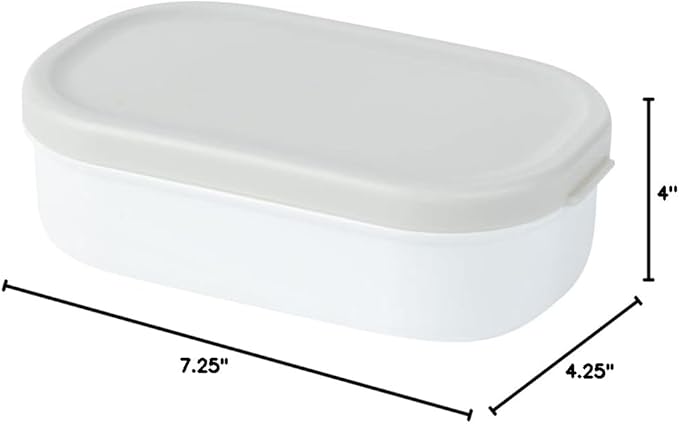Restaurantware-Bento Tek 40.5 Ounces Stackable Lunch Meal Box, 1 Reusable Adult Lunch Container - With Utensils, Included Sauce Cup, Gray & White Plastic Layered Meal Box, Microwavable, Dishwashable