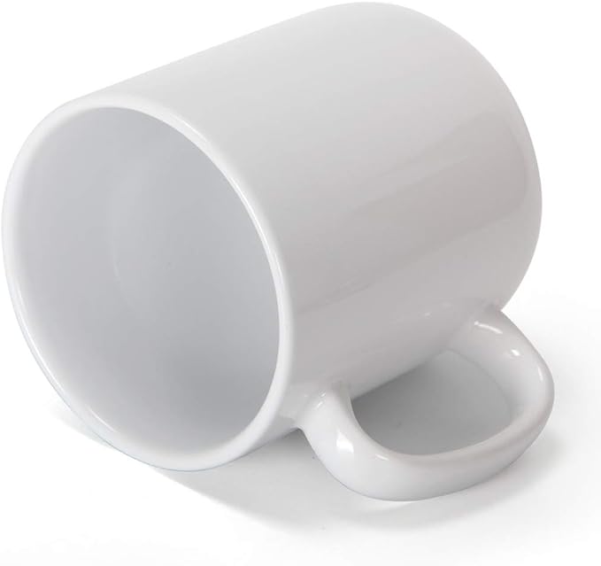 Smilatte 20 OZ Large Coffee Mug, M016 Plain Ceramic Boss Big Tea Cup with Handle for Dad Men, White