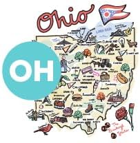 Swig Life 40oz Mega Mug, 40oz Tumbler with Handle and Straw, Extra Large Insulated Tumblers, Cup Holder Friendly Travel Mug (Ohio)