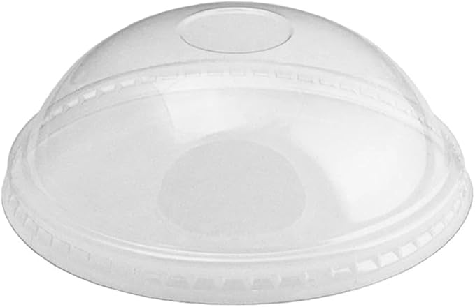 1000-Count 3 oz Plastic Dome Lids Clear Color | Fits Perfectly on 3 oz Cups for Takeout and Desserts | Frozen Dessert Supplies