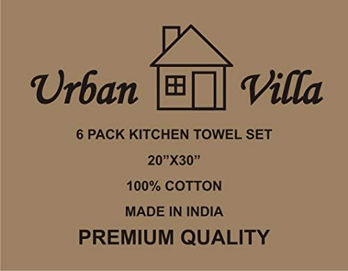 Urban Villa Kitchen Towels Set of 12 Buffalo Checks Multi Color Kitchen Towels 20X30 Inches 100% Cotton Highly Absorbent KitchenTowels Premium Quality Ultra Soft Mitered Corners KitchenTowels