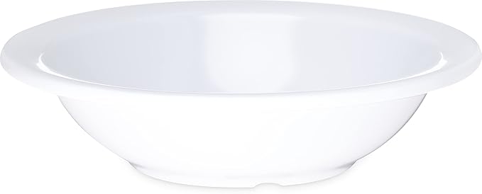 Carlisle FoodService Products Kingline Reusable Plastic Bowl Grapefruit Bowl for Home and Restaurant, Melamine, 10 Ounces, White, (Pack of 48)