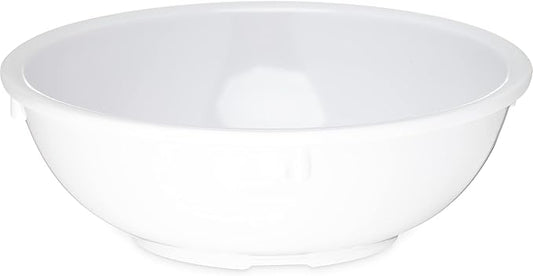 Carlisle FoodService Products Kingline Reusable Plastic Bowl Nappie Bowl for Home and Restaurant, Melamine, 14 Ounces, White, (Pack of 48)
