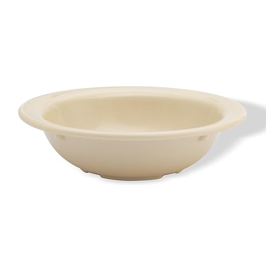 Carlisle FoodService Products Kingline Reusable Plastic Bowl Fruit Bowl for Home and Restaurant, Melamine, 5 Ounces, Tan, (Pack of 48)