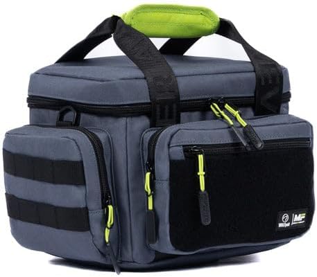 WOLFpak 9L Mini Tactical Lunch Box Cooler Bag - Water-Resistant 1000D Fabric, Insulated, Multiple Pockets, MOLLE & Patch Panel, Ideal for Work, Gym, Hiking (MegaFit Iron Gray)