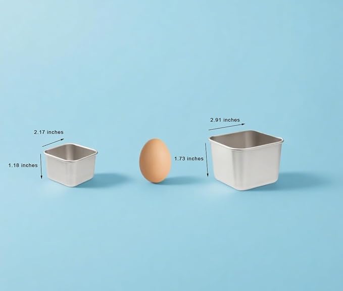 6 Pack 2oz Stainless Steel leak-proof Snack Box Portable Sealed Food Storage Box, a versatile food container for kids, fitness, picnic and travel