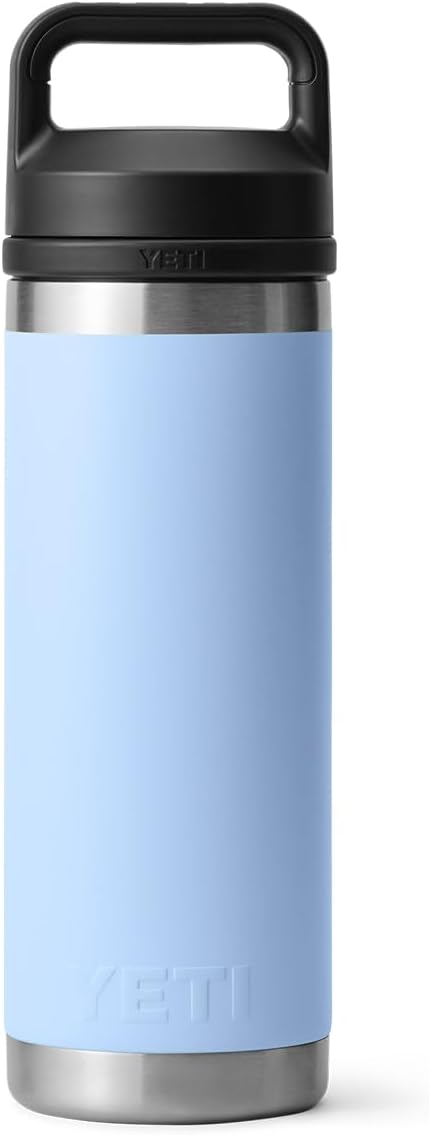 YETI Rambler 18 oz Bottle, Leakproof, Vacuum Insulated, Stainless Steel with Chug Cap, Big Sky Blue