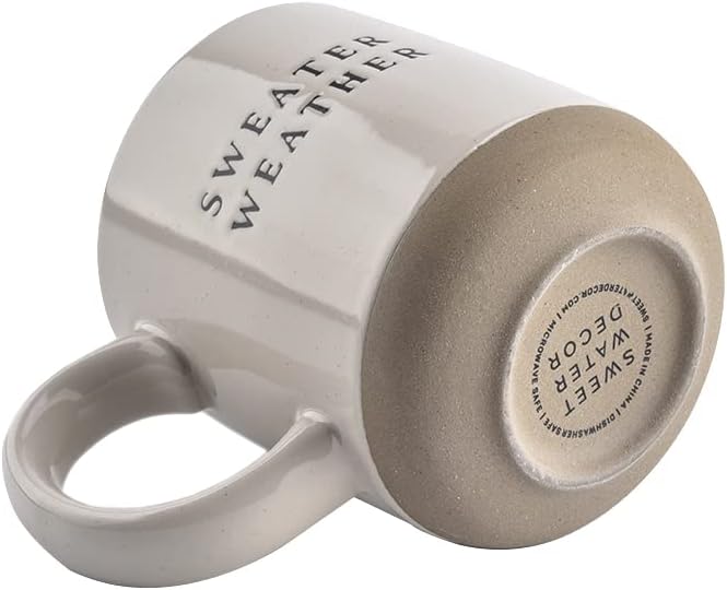 Sweet Water Decor Sweater Weather Stoneware Coffee Mug | Novelty Coffee Mugs | Microwave & Dishwasher Safe | 14oz Coffee Cup | Fall Gifts | Winter Coffee Mug