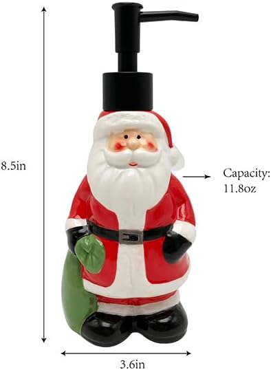 3 Piece Santa Napkin Tray Set, Festive Christmas Decor for Bathroom Holiday Entertaining, Decorative Napkin Holder Red