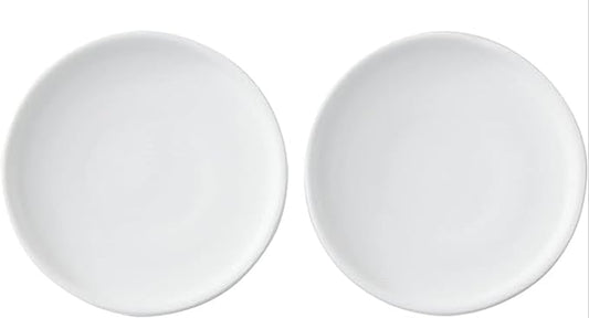 6 inch Matte Wihte Ceramic Plant Saucer (2 Pack)-Ceramic Drainage Tray for Plant Pot