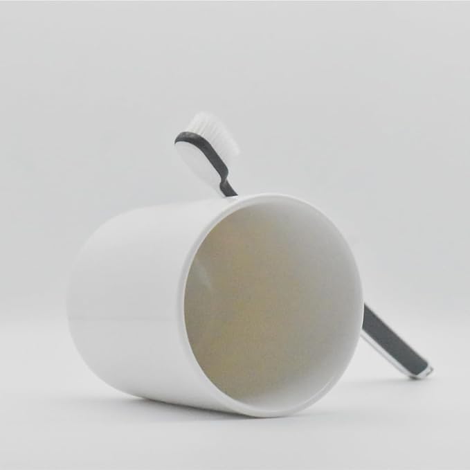 Pure Color Ceramic handleless Straight Cup Mug Water Cup Hotel Hotel Cup Toothbrush Cup mouthwash Cup Teacup Hospitality. (White)