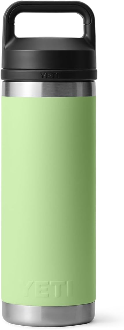 YETI Rambler 18 oz Bottle, Leakproof, Vacuum Insulated, Stainless Steel with Chug Cap, Key Lime