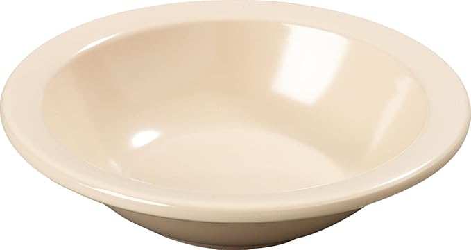 Carlisle FoodService Products Kingline Reusable Plastic Bowl Grapefruit Bowl for Home and Restaurant, Melamine, 10 Ounces, Tan, (Pack of 48)