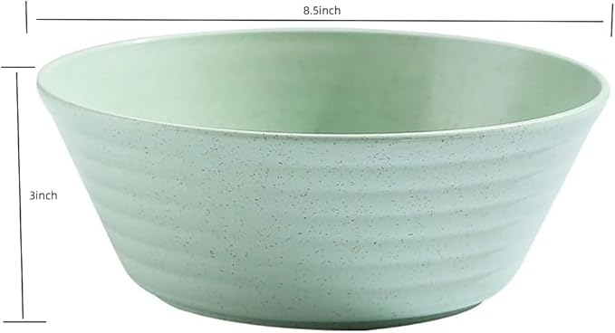 Cereal Bowls -50OZ Wheat Straw Fiber Lightweight Bowl Sets 4 - Dishwasher & Microwave Safe - for,Rice,Soup Bowls (4pcs-Multicolor)