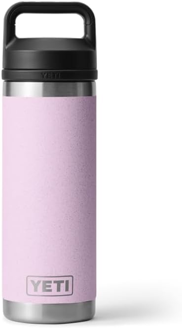 YETI Rambler Bottle Chug, Vaccum Insulated Stainless Steel Bottle with Leakproof Chug Cap, Cherry Blossom, 18 oz (532 ml)