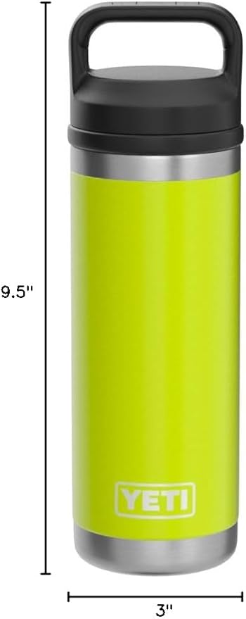 YETI Rambler 18 oz Bottle, Vacuum Insulated, Stainless Steel with Chug Cap, Chartreuse