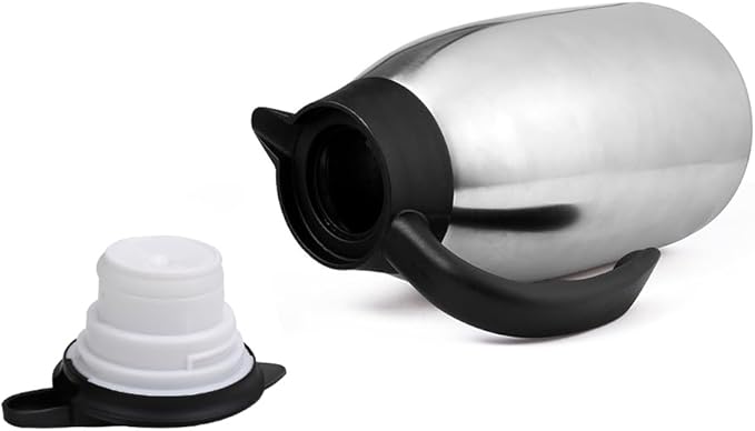 70oz Thermal Coffee Carafe, 2 Pack Airpot Insulated Coffee Urns Stainless Steel Vacuum Thermal Pot Dispenser for Coffee, Hot Water, Tea - Keep 12 Hours Hot, 24 Hours Cold (Silver)
