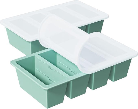 Silicone Freezer Tray for Sauce Cube: GGOW Silicone Freezing Tray for Soup Storage - Freeze 250mL 125mL Souped Broth Portion