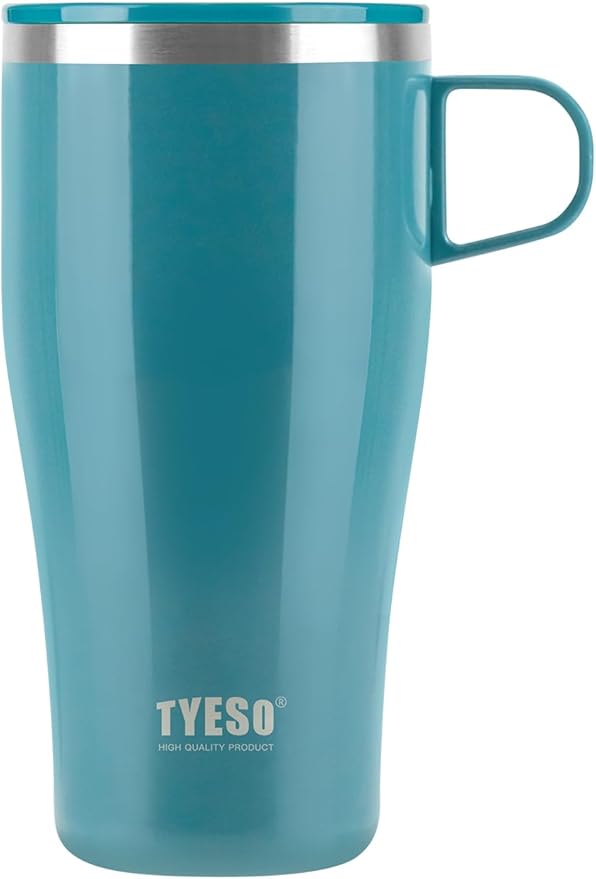 TYESO Coffee Mug,Insulated Tumbler with Lid,Vacuum Insulated Mug Double Wall Stainless Steel OfficeTumbler Cup (Blue, 17 oz)