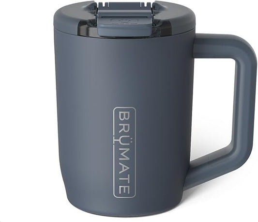BrüMate Müv - 15oz 100% Leak Proof Insulated Coffee Mug with Handle & Lid - Stainless Steel Coffee Travel Mug - Double Walled Coffee Cup (Nightfall Blue)