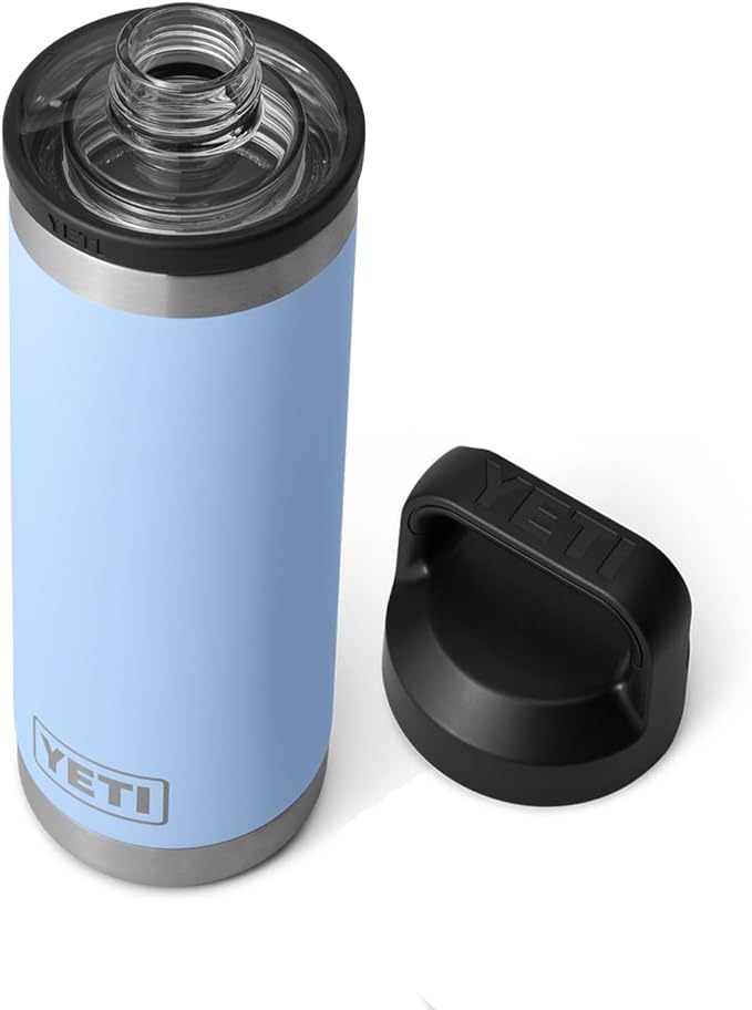YETI Rambler 18 oz Bottle, Leakproof, Vacuum Insulated, Stainless Steel with Chug Cap, Big Sky Blue
