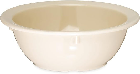 Carlisle FoodService Products Kingline Reusable Plastic Bowl Nappie Bowl for Home and Restaurant, Melamine, 12.5 Ounces, Tan, (Pack of 48)
