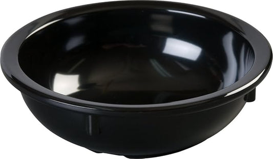 Carlisle FoodService Products Kingline Reusable Plastic Bowl Nappie Bowl for Home and Restaurant, Melamine, 10 Ounces, Black, (Pack of 48)