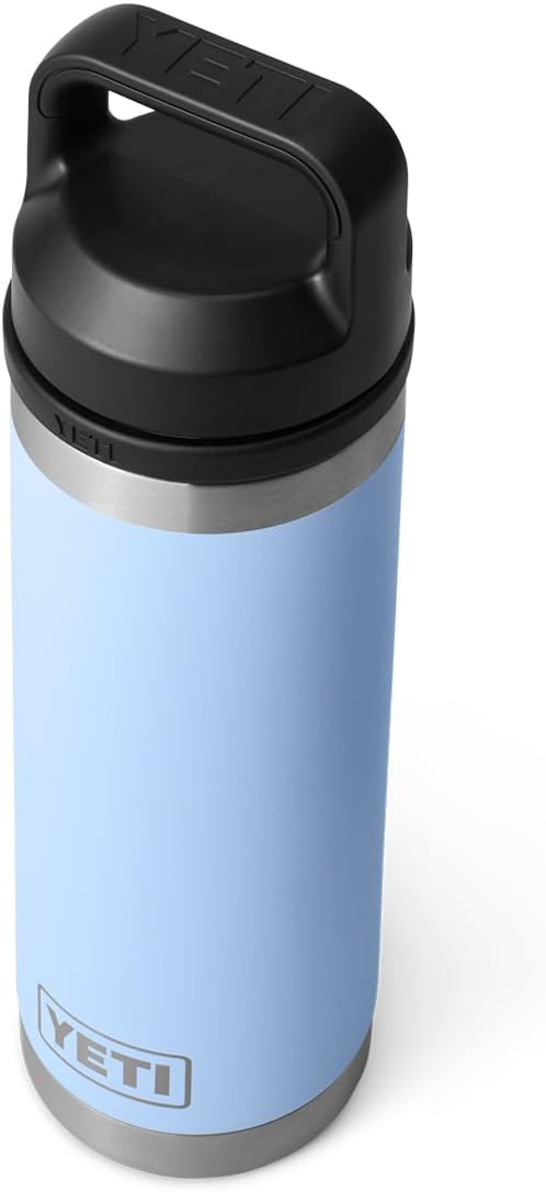 YETI Rambler 18 oz Bottle, Leakproof, Vacuum Insulated, Stainless Steel with Chug Cap, Big Sky Blue