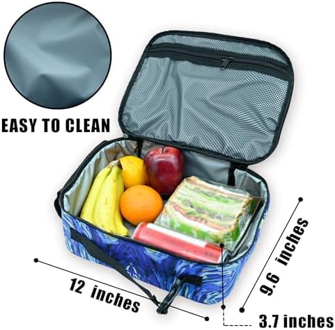 Art Starry Sky Lunch Bag Insulated Reusable Lunch Box Kids Girls Boys Cooler Thermal Tote Bag For Men Women School Work Picnic