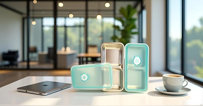 2pcs Grab and Go Snack Containers Stainless Steel, Reusable Snack Containers with Lids,Travel and Camping Food Storage