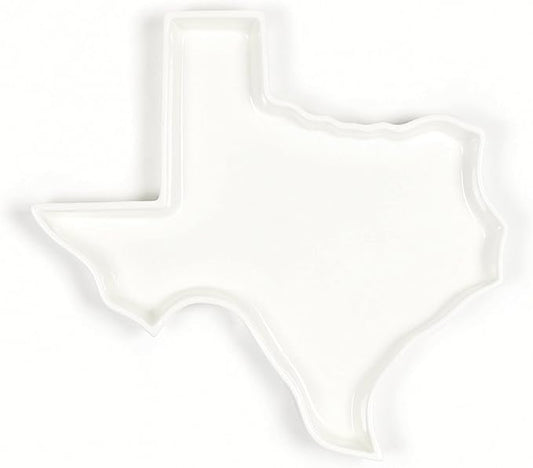 Texas Shaped Baking Dish Serving Platter or Decorative Tray Charming Porcelain Bakeware Oven Microwave and Dishwasher Safe