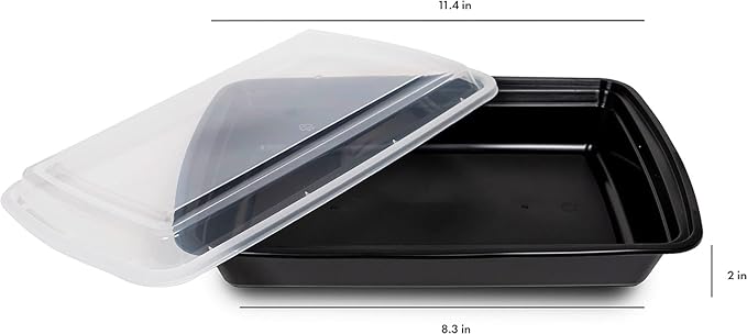 [50 sets Rectangle 58oz Meal Prep Containers with lids Microwavable Food Container Plastic BPA Free Rectangle