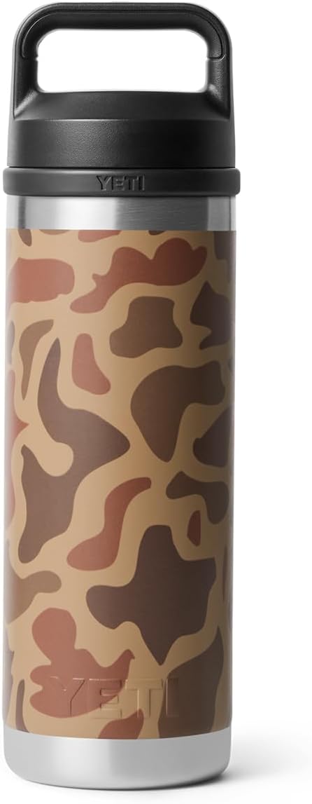 YETI Rambler 18 oz Bottle, Vacuum Insulated, Stainless Steel with Chug Cap, Wetlands Camo